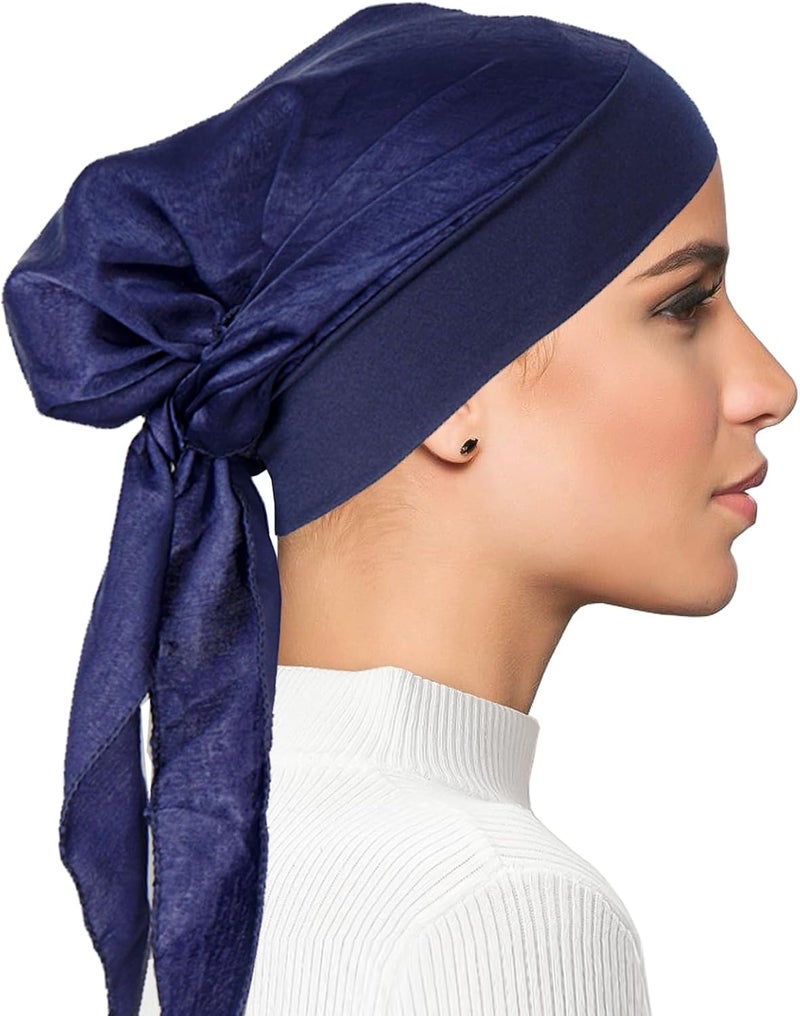 FADACHY Chemo Headwear for Women,Chemo Caps Lightweight for Summer with Head Scarf,Silky Soft Hair Turbans Fashion - Image 4